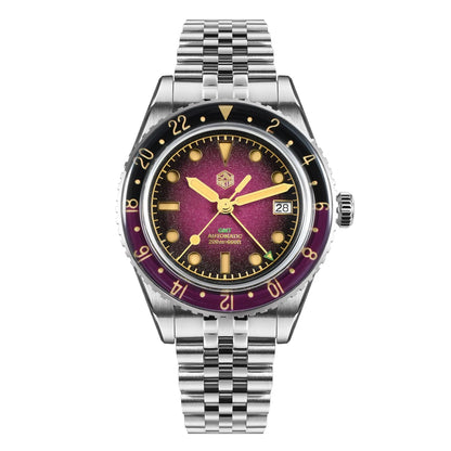 San Martin 2025 Men's Watches, Retro NH34 GMT Sandwich Dial, 40mm Bidirectional Sapphire Bezel, Luxury Sports Watch, 20Bar