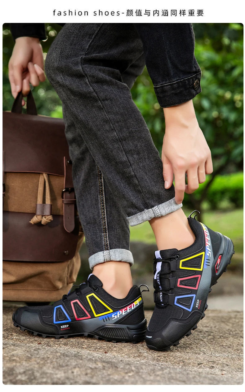 Men's Hiking Shoes Outdoor Sports Lace-Up Hiking Shoes Women's Hiking Sports Non-slip Hunting Tactical Sports Shoes