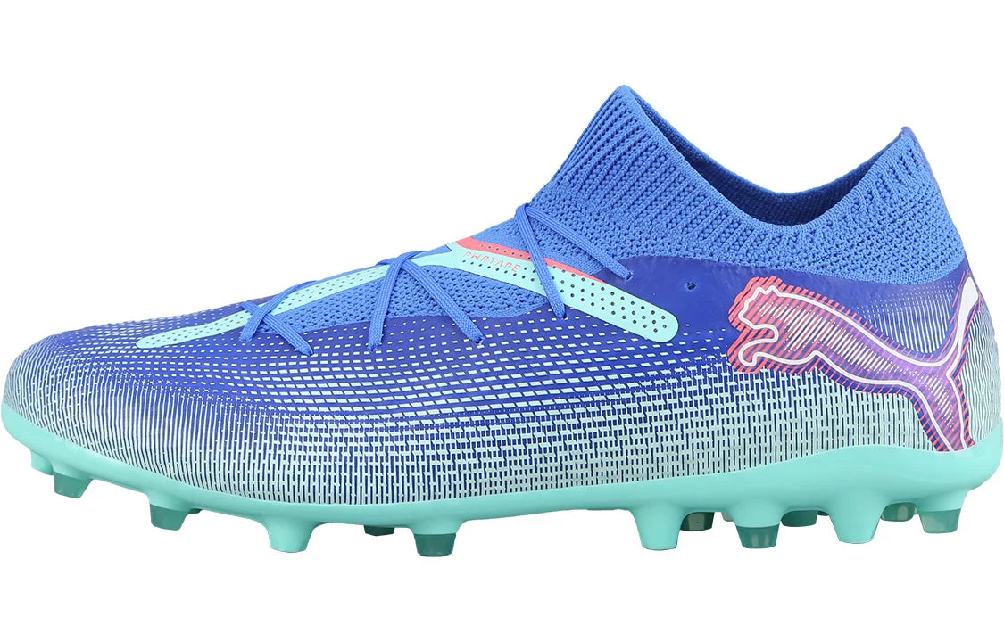 Chaussures de football Puma Future 7 Pro Sports Comfort Mg, bleu et vert, 107927-01