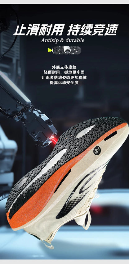 Carbon Plate Sports Running Shoes Marathon Men Breathable Lightweight Women's Comfortable Athletic Nonskid Chunta Sneakers