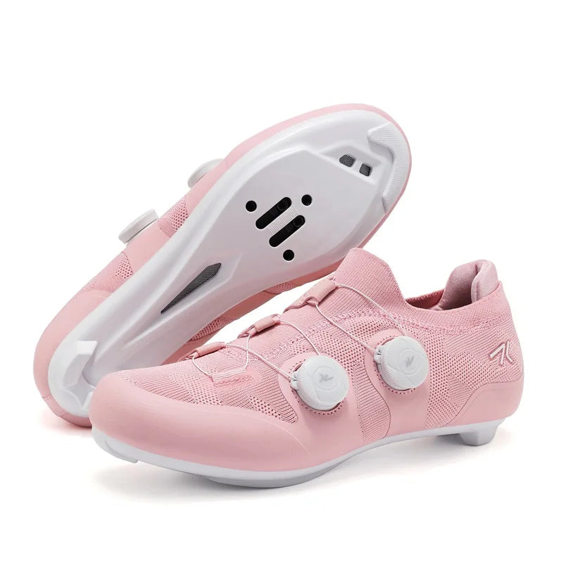 Men Mtb Cycling Shoes New Women Pink Self-Locking Cleats Speed Road Bicycle Shoes Flat Trail Racing SPD Mountain Bike Sneakers