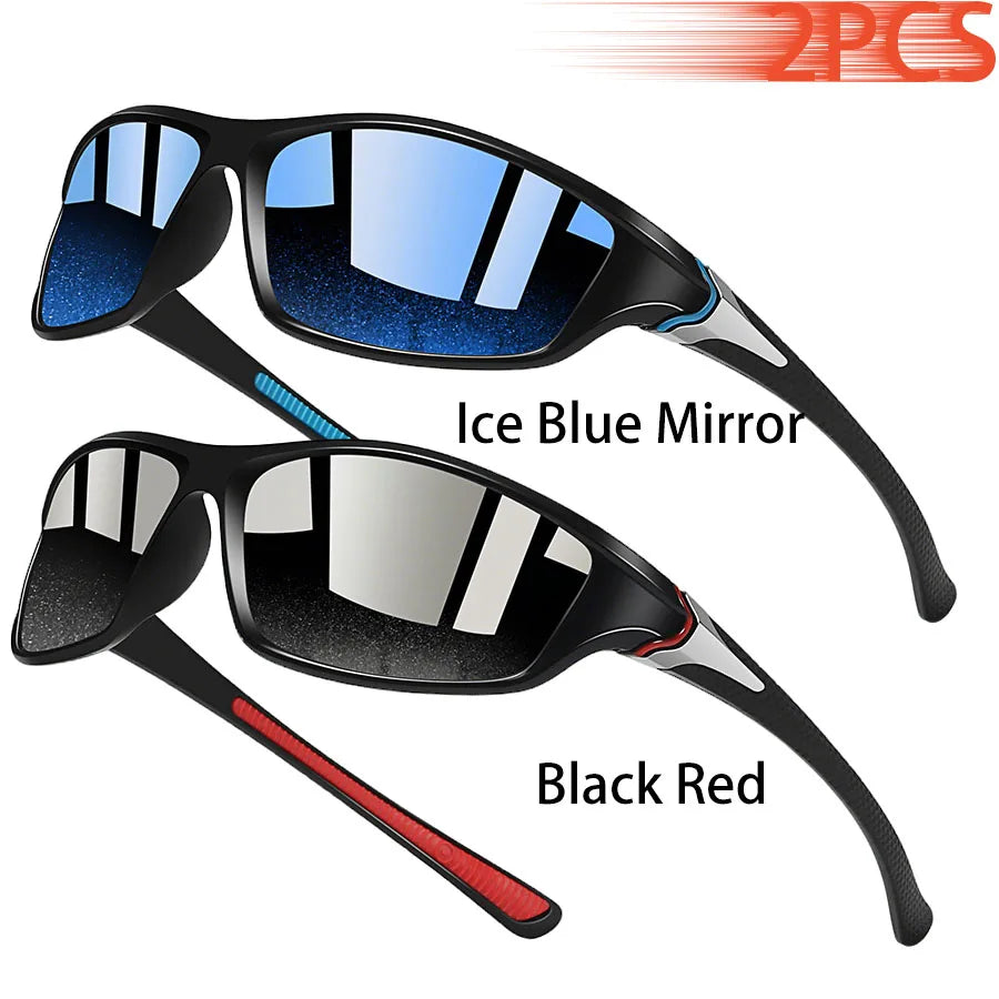 1-2PCS Fashion Vintage Outdoor Sports Fashion Vintage Sunglasses Cycling Fishing Driving Mountaineering Sun Glasses