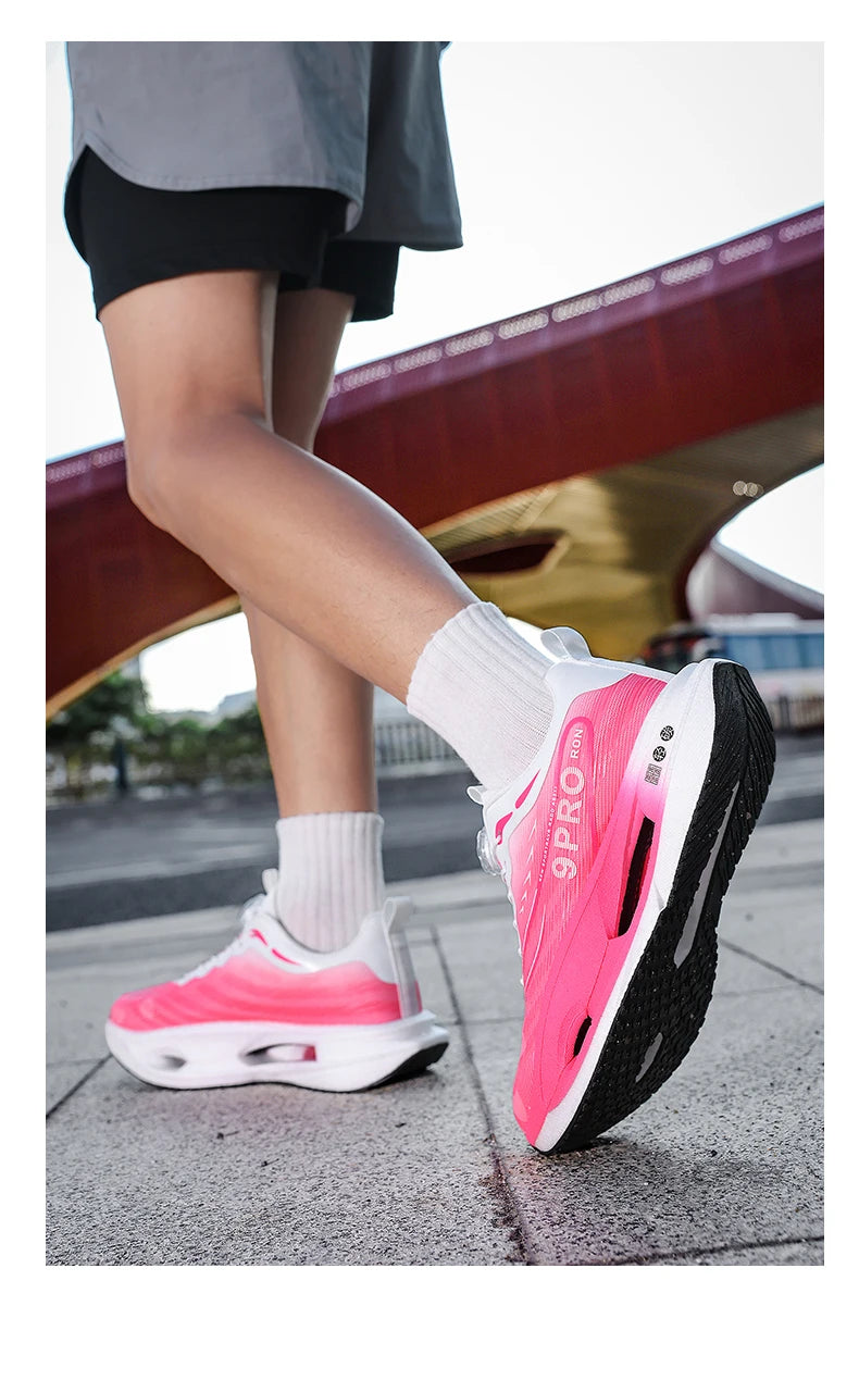 New men's and women's running shoes breathable racing sports shoes carbon cushioning lightweight men's jogging training shoes
