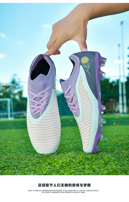 New Men Football Boots Sport Soccer Shoes Outdoor Cleats Adult Non Slip Boys Long Spikes Training Breathable Match Comfortable