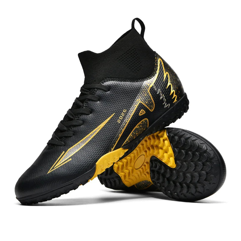 Chaussures de Football pour hommes et femmes, chaussures de sport en plein air, chaussettes ultralégères, antidérapantes, baskets de Futsal, nouvelle mode