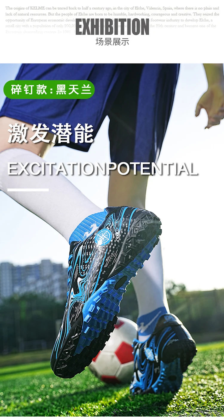 Kids Youth Soccer Cleats Football Shoes Men Non-Slip Breathable Lightweight Training Sneakers Boys Children Football Match Boots