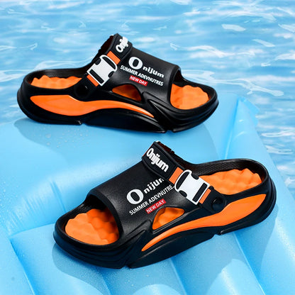 Pantoufles de Massage d'été pour hommes, sandales d'extérieur, plage, diapositives d'intérieur confortables, sabots d'eau, chaussures décontractées, pantoufles de maison pour hommes et femmes