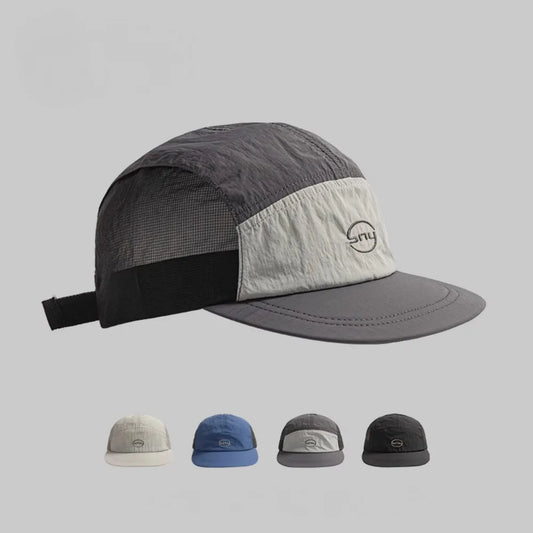 Korean Letter Embroidery Baseball Cap - Peaked Hat, Breathable Mesh Quick Drying UV Protection, Simple ins Style Lightweight