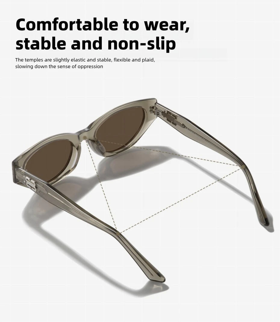 CAPONI Luxury Women Polarized Sunglasses Vintage Acetate Outdoor Original Design Eyewear UV400 Protection Brown Shade CP34020
