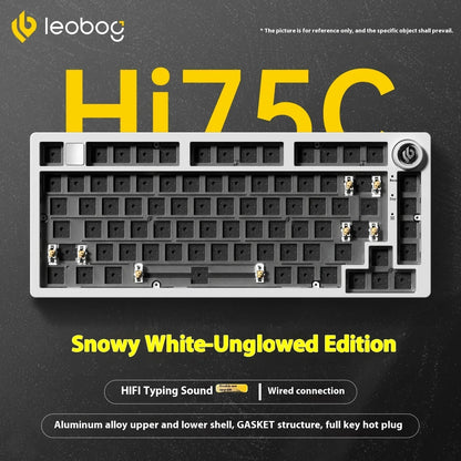 Kit tastiera meccanica LEOBOG Hi75C 3 modalità/cablata Hot Swap con manopola, RGB, guarnizione in lega di alluminio, kit tastiera Hi75C per PC, regalo personalizzato