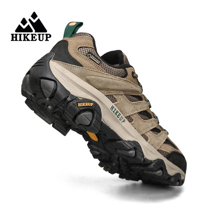 HIKEUP: Zapatillas de senderismo para hombre, de diseño, para escalada y trekking, de cuero, para deportes al aire libre, trabajo y carrera.