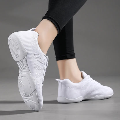 Zapatillas blancas de baile para niñas Marwoo: zapatillas ligeras para entrenamiento de animadoras, caminar y tenis; zapatillas deportivas de moda para mujer 2316