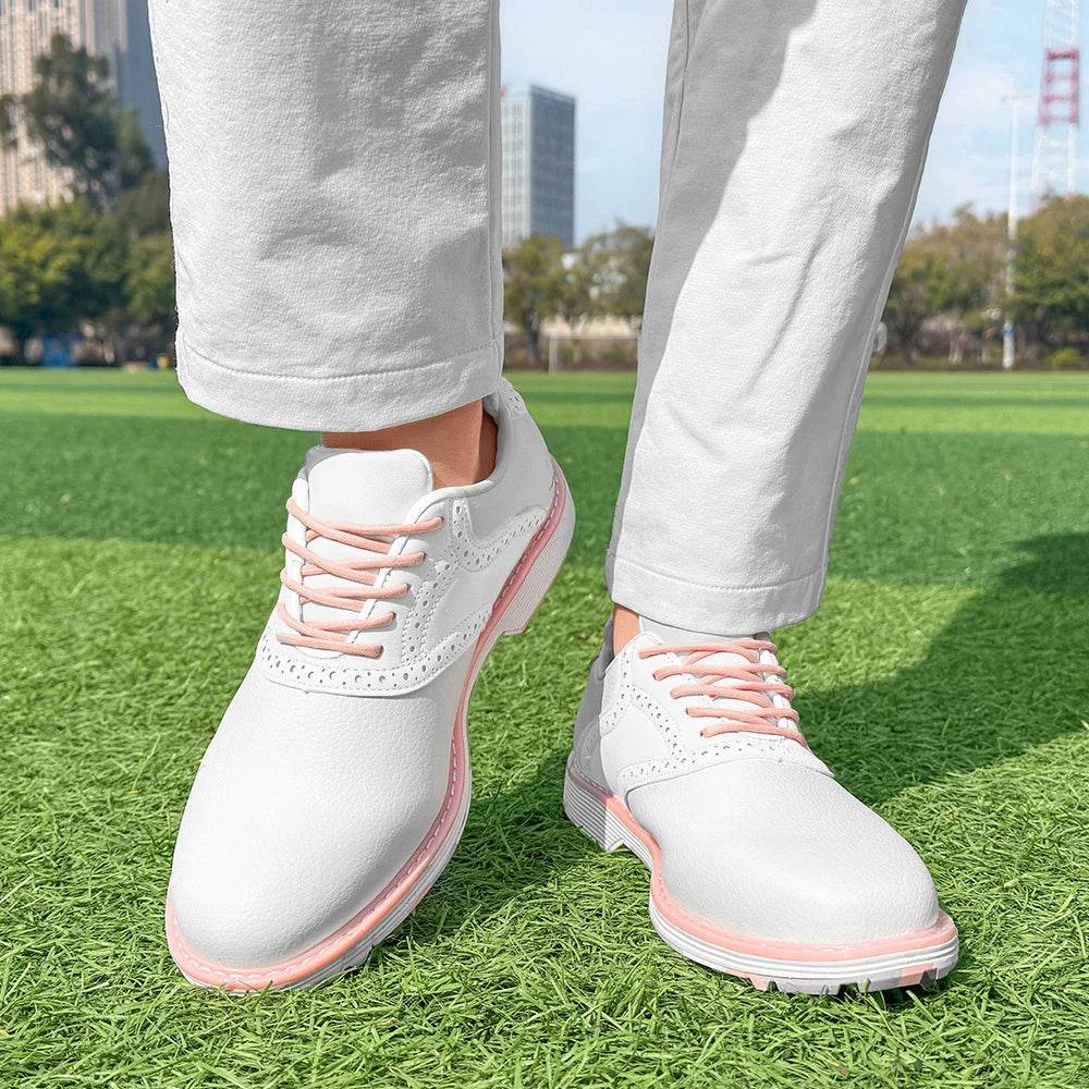Chaussures de golf professionnelles pour femmes, chaussures de marche décontractées et tendance, chaussures de sport de golf confortables et antidérapantes pour le fitness en plein air