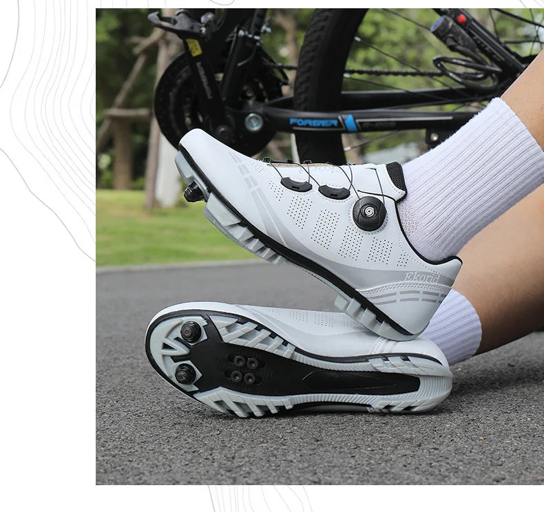 Buty rowerowe unisex Speed – buty wyczynowe SPD do rowerów szosowych z blokadą, oddychające buty MTB do jazdy górskiej i terenowej