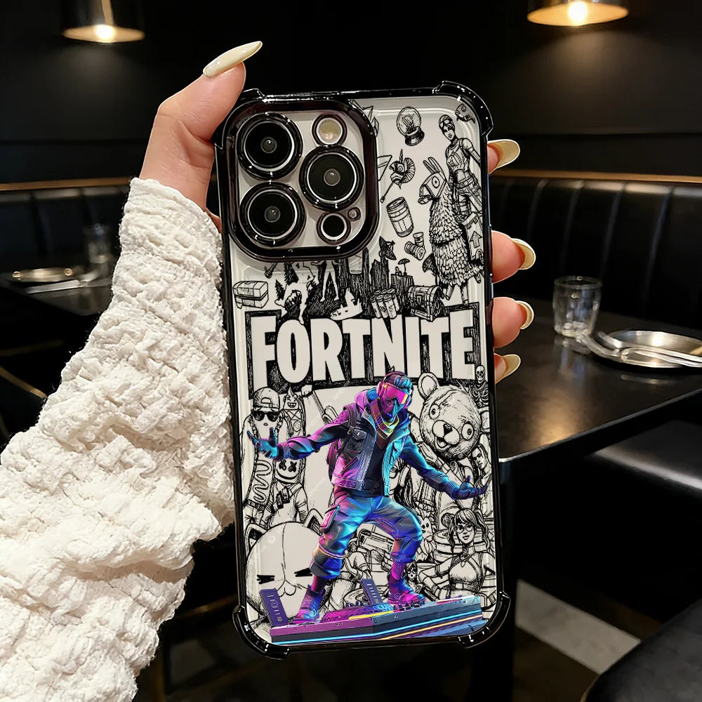 Popular Game FortniteS Plating Phone Case For Samsung S26 S25 S24 S23 S22 S21 S20 FE Note20 Edge Plus Ultra 4G 5G Anti Fall