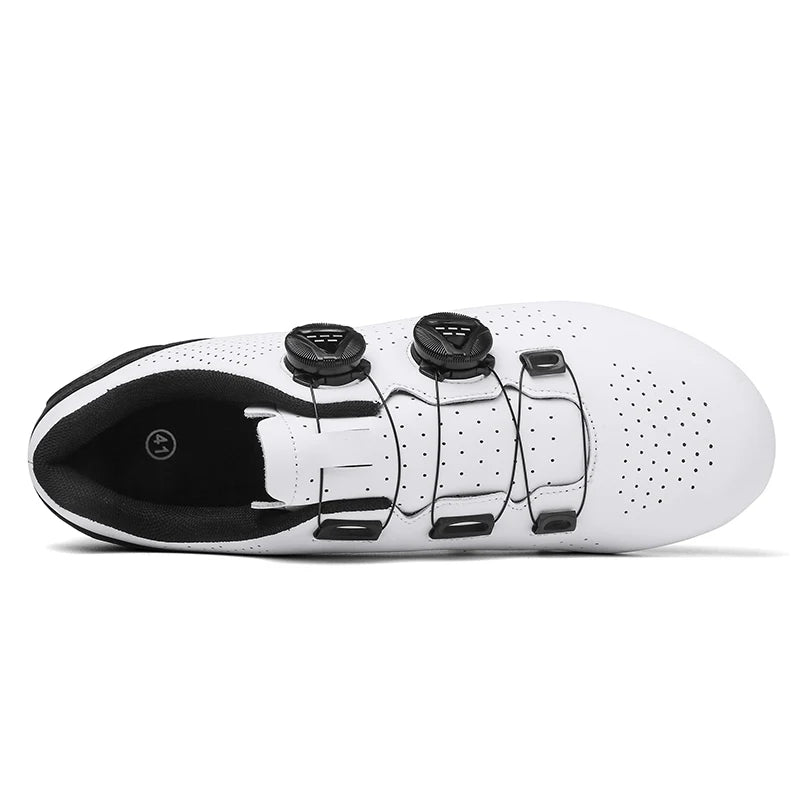 Chaussures de cyclisme VTT pour homme - Chaussures de sport pour vélo tout-terrain et vélo de route - Baskets de cyclisme plates pour la vitesse - Chaussures de VTT - Chaussures à crampons SPD