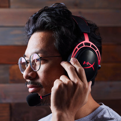 Original HyperX Cloud Alpha Wireless Gaming Hedsets Detachable Mic Dual Chamber Drivers On-Earcup Controls 300hr Playtime