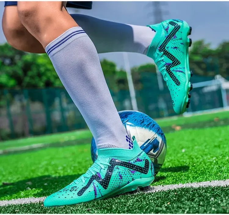 Oversized-Fußballschuhe für Jugendliche und Kinder, komfortables flexibles Design, stabile rutschhemmende Performance für Outdoor-Feldsportarten