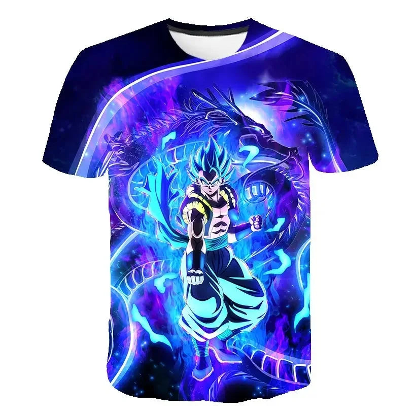Herre-T-shirts Dragon Ball Z-T-shirt Drengetøj Børnetøj Sommer T-shirts med korte ærmer Børnetøj med tegneseriefigurer T-shirts til baby-drenge