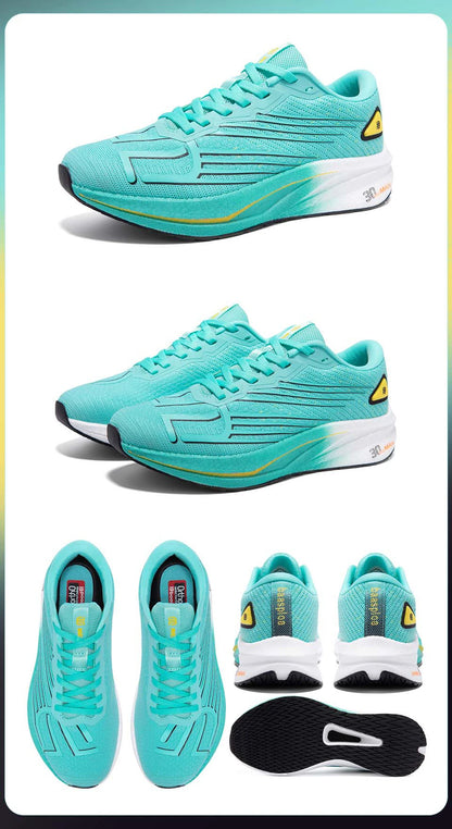 Baasploa Men Professional Running Shoes Lightweight Breathable Jogging Sports Shoes Female Carbon Plate Anti-slip Sneakers