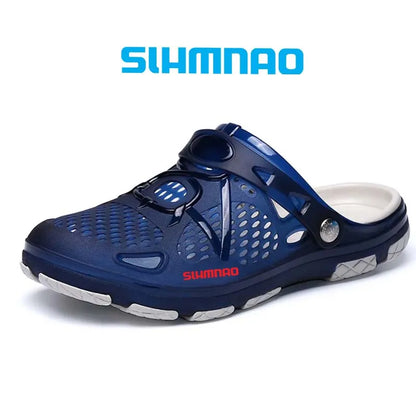 Men's Summer Outdoor Fishing Shoes, Anti Slip Lightweight Casual Beach Sandals, Durable Thick Soled Shoes for Home Use