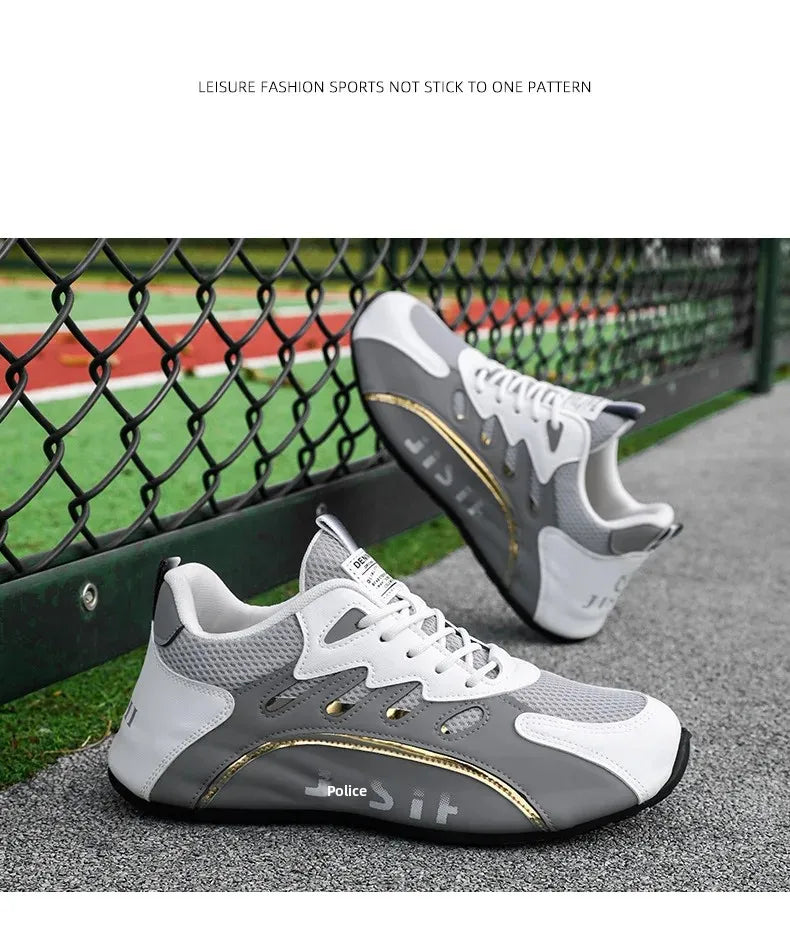 Fashionable Large Size Men's Sports Shoes Mesh Upper Breathable Comfortable Casual Sneakers Trendy Men's Footwear from China