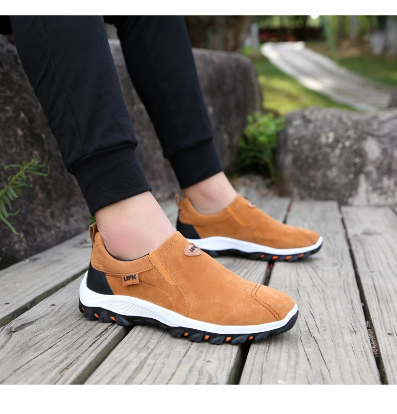 Sapatos desportivos casuais para homem, para caminhadas ao ar livre, acampamento, corrida leve e jogging, mocassins antiderrapantes, sapatos de caminhada, tamanhos grandes 38-50