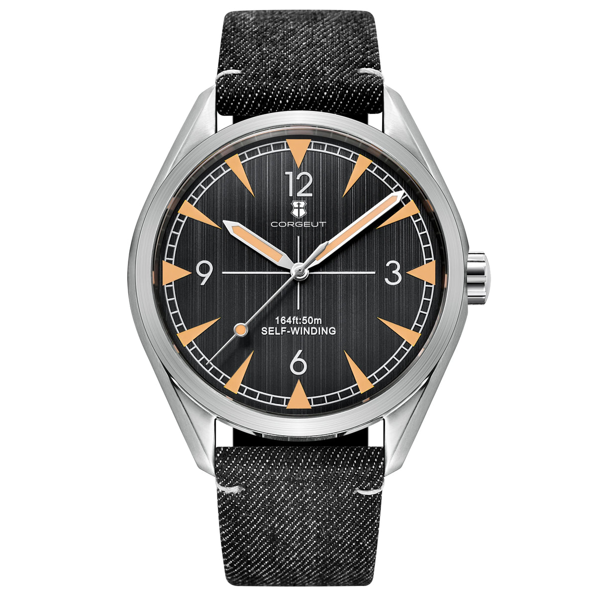 Orologi CORGEUT NH35/MIYOTA 8215 da uomo con cinturino in pelle, meccanici automatici, vetro zaffiro, orologi alla moda, casual e sportivi