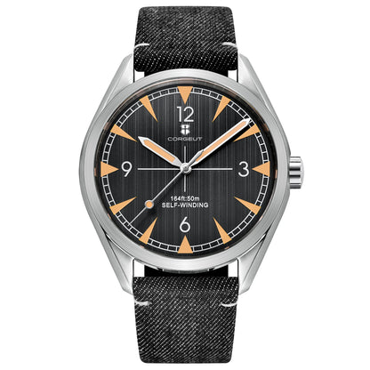 Orologi CORGEUT NH35/MIYOTA 8215 da uomo con cinturino in pelle, meccanici automatici, vetro zaffiro, orologi alla moda, casual e sportivi