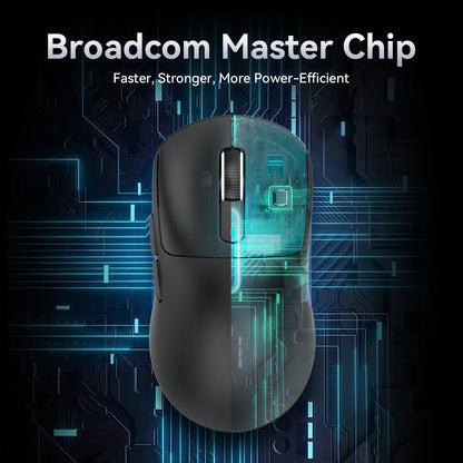 X3 Gaming Mouse Wireless ATTACK SHARK Rot 4K Rückläufe, Bluetooth-Tri-Mode-Verbindung, PAW3395, Makro-Bluetooth-Gaming-Maus