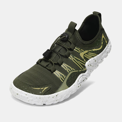 Oiaano Wide Barefoot Man Sports Shoes Black Mesh Knit Ultra Light Breathable Leisure Working Jogging Outdoor Soft Sole Zero Drop