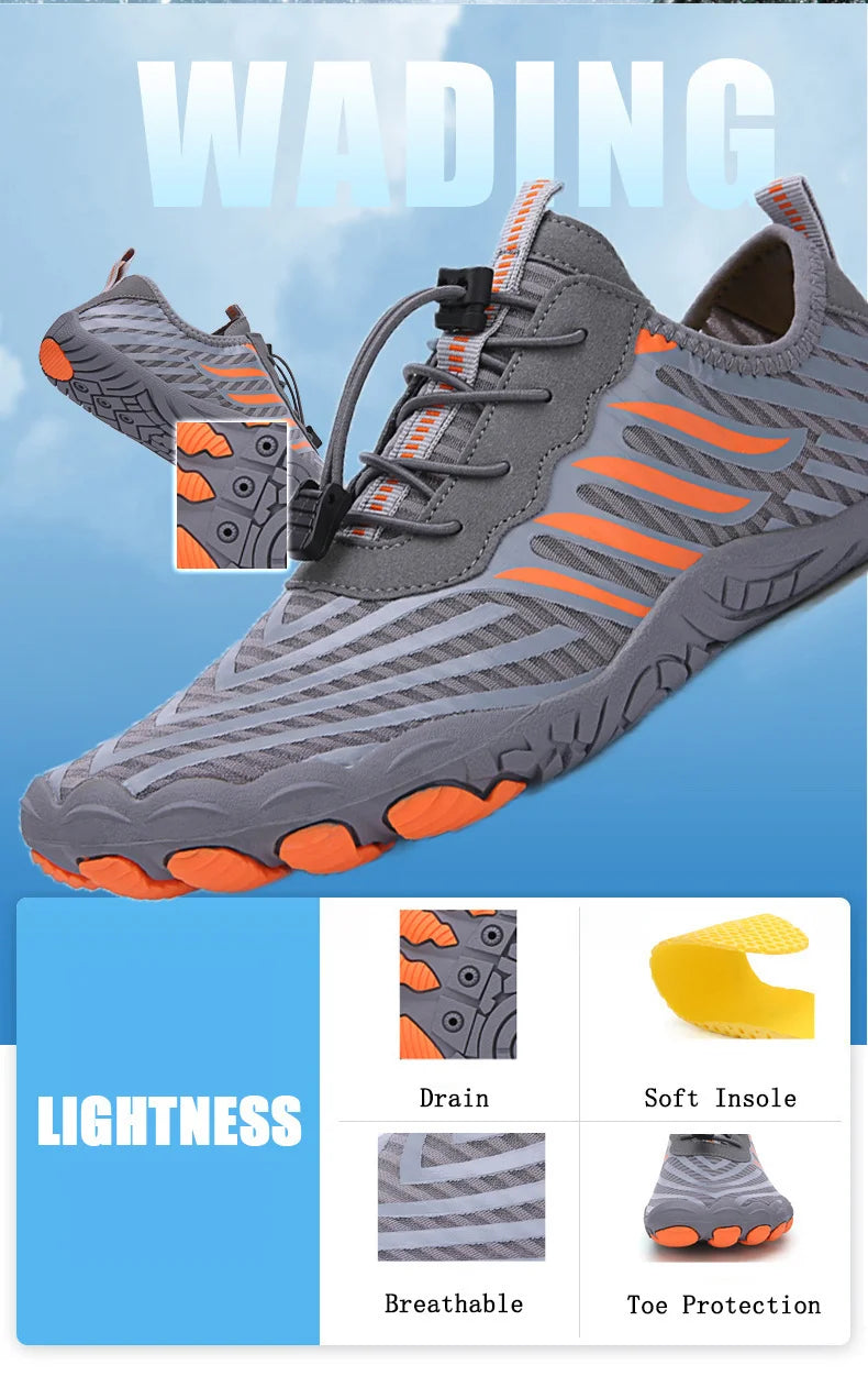 Herren Damen Wasserschuhe Aqua-Schuhe Drainage-Schuhe Strandsport Schwimmsandalen Schnelltrocknend Bootfahren Barfuß Tauchen Angeln Surfen Sneaker