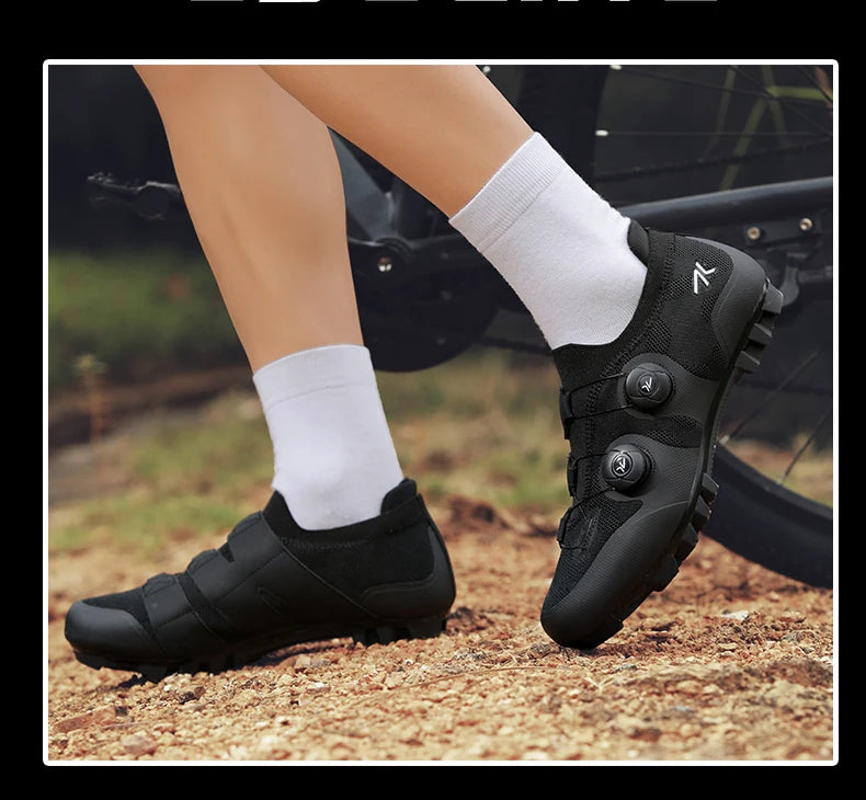 Men Mtb Cycling Shoes New Women Pink Self-Locking Cleats Speed Road Bicycle Shoes Flat Trail Racing SPD Mountain Bike Sneakers