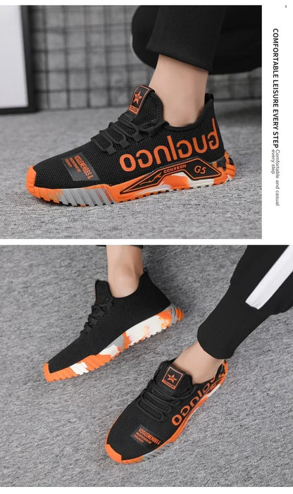 Runing Sport Fashion High Top Sneakers Zapatillas De Deporte 2024 Men Casual Mesh Shoes Light Soft Breathable Vulcanize Shoes