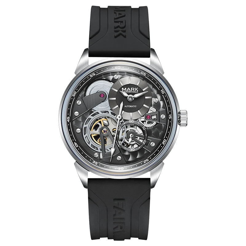MARK FAIRWHALE Business Automatic Mechanical Watch 46MM Stainless Steel Luxury Men's Watch