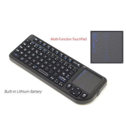 Original Rii X1 2.4GHz Mini-Wireless-Tastatur Englisch/RU/ES/FR mit Touchpad für Android TV Box/PC/Laptop