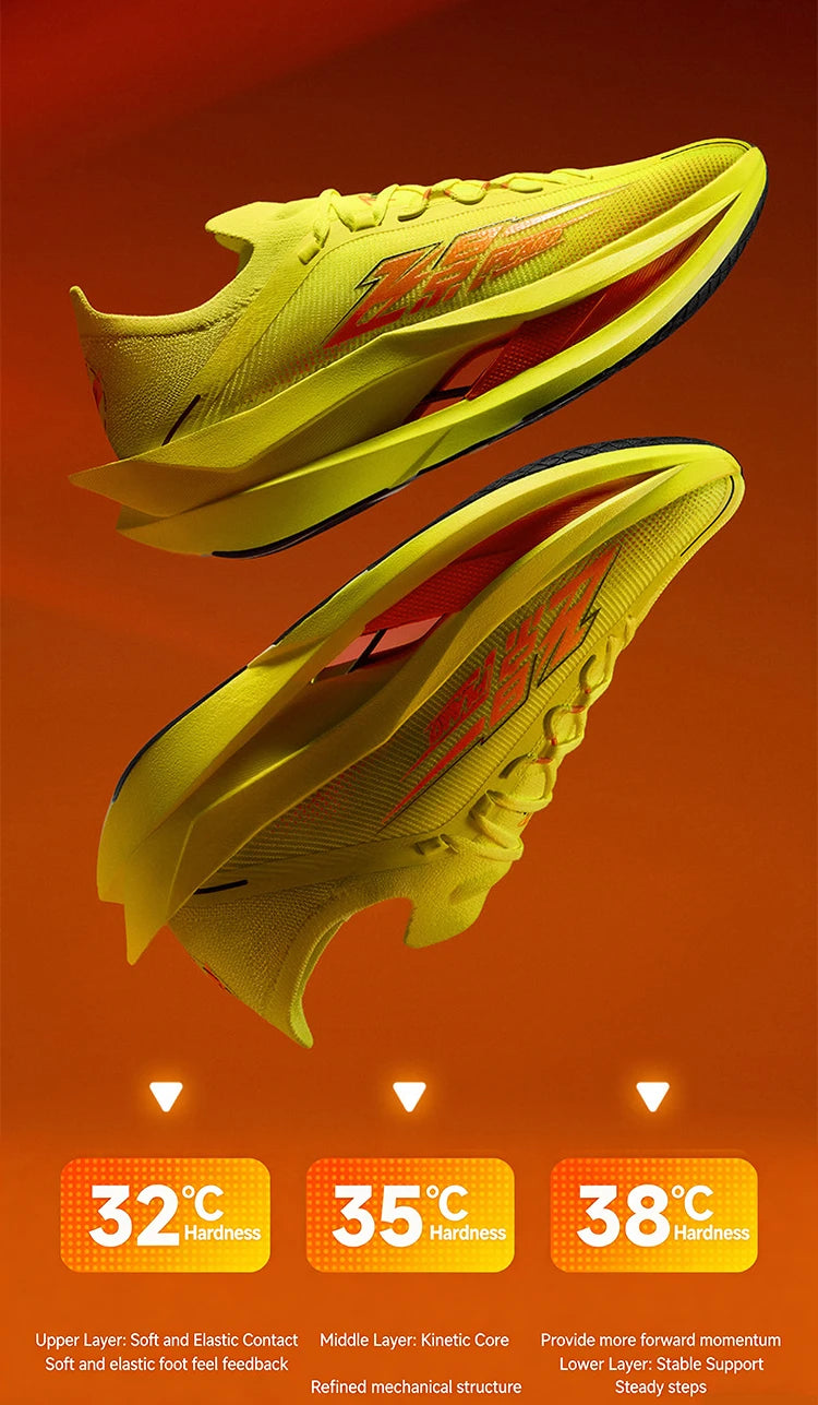 QIAODAN Feiying Plaid 3 Men's Running Shoes 2026 Carbon Plate Marathon Racing Sneakers Lightweight Breathable Shoes QDB023262290