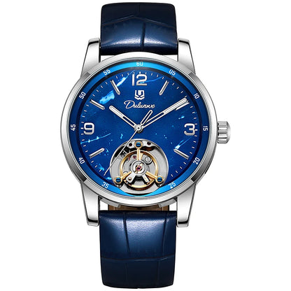 Montre Tourbillon Homme Mode Sport Automatique Mécanique Étanche Montre-bracelet de luxe de marque haut de gamme