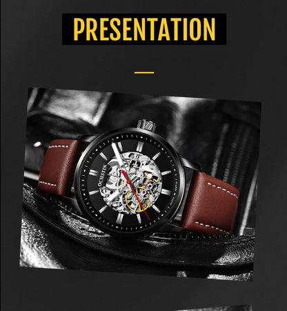 OCHSTIN Automatikuhren für Herren – Luxus, Royal, Leuchtend, Skelett, wasserdicht, mechanisch, modisch – Herrenuhren als Geschenke für Männer