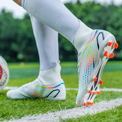 Herren-Fußballschuhe Herren-Rasen-Fußballschuhe, atmungsaktiv, weich, Outdoor-Fußballschuhe, Stollen, lange Spikes, bequeme Trainings- und Sportschuhe für Herren