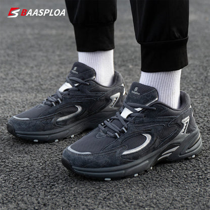 Baasploa új futócipő férfiaknak, szabadtéri divat, könnyű hálós sportcipő, férfi alkalmi, lélegző, csúszásmentes sétálócipő