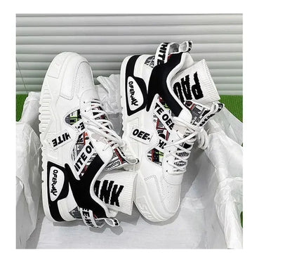 Casual mode lædersneakers Nye skateboard-herresko Udendørs løbesko Sportssko Vandreture Tennis Plateausko Luksusfodtøj