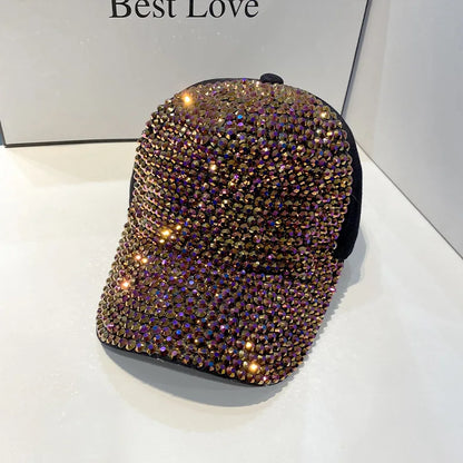 CNTANG Summer Women's Baseball Cap Spring Autumn Rhinestone Caps Fashion Personality Street Hiphop Hats For Female Snapback