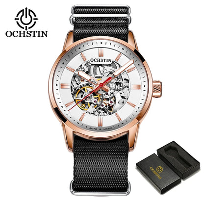 OCHSTIN Automatikuhren für Herren – Luxus, Royal, Leuchtend, Skelett, wasserdicht, mechanisch, modisch – Herrenuhren als Geschenke für Männer
