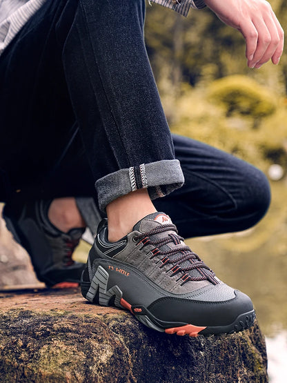 Outdoor Lover -vaelluskengät Miesten vedenpitävät vaelluskengät Vuoristokengät Aitoa nahkaa Metsästys- ja taktiikkakengät