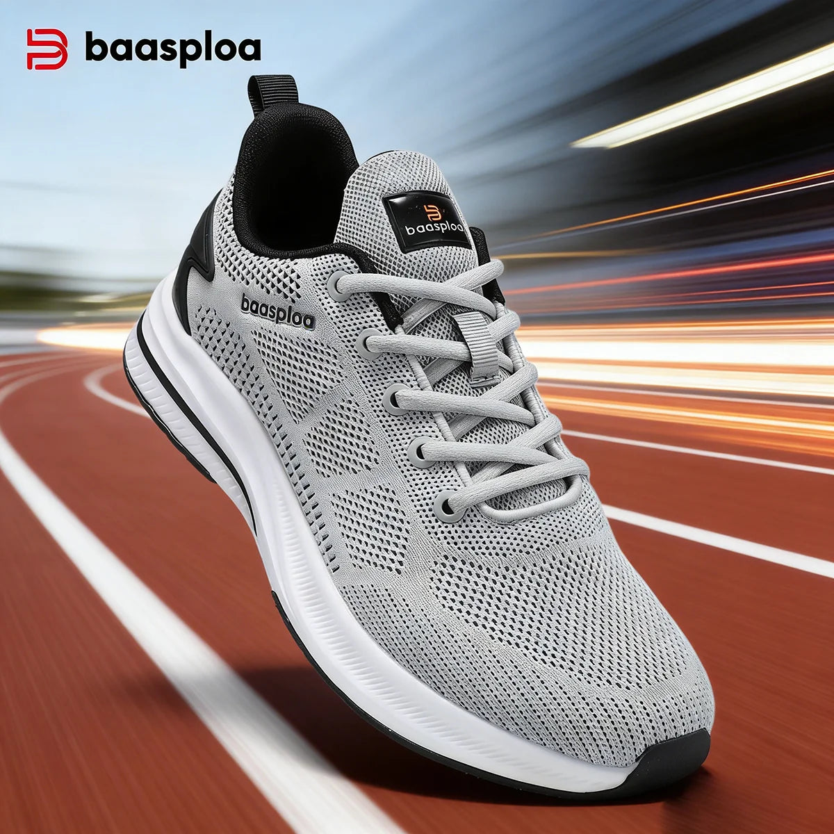 Ténis de corrida para homem da marca Baasploa: ténis casuais de malha, de designer, leves, com atacadores, novos, para desporto ao ar livre e ténis de ténis
