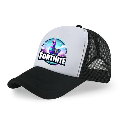 Fortnite Baseball Cap Cartoon Game Printed Hat Kids Summer Breathable Mesh Hat Adjustable Peaked Cap Childrens Birthday Gift