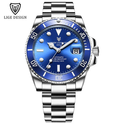 Orologi da polso meccanici da uomo LIGE, orologi da lavoro, orologi da uomo impermeabili, orologi sportivi automatici da uomo, Relogios Masculino
