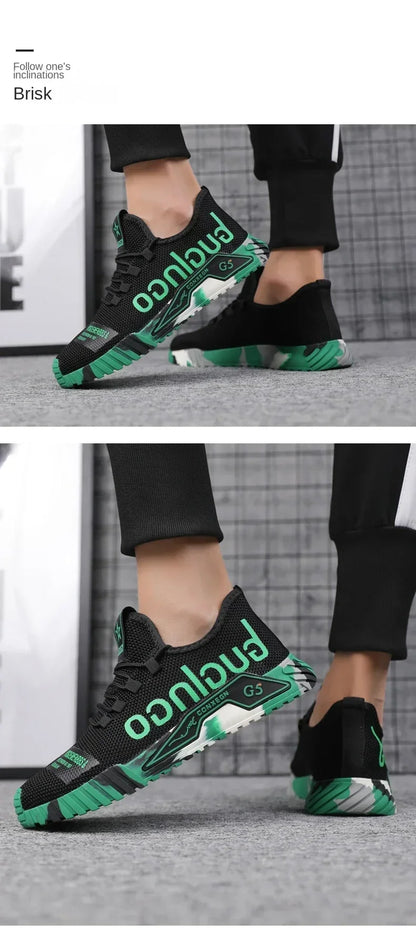 Runing Sport Fashion High Top Sneakers Zapatillas De Deporte 2024 Men Casual Mesh Shoes Light Soft Breathable Vulcanize Shoes