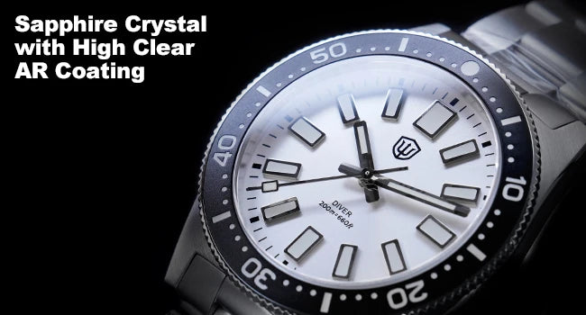 WATCHDIVES WD1965 V2 Men’s Luxury Dive Watch VH31 Quartz, Sapphire Crystal, Stainless Steel & 200M Water Resistant